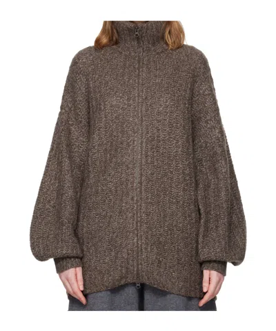 Lisa Yang Long-sleeved Cardigan In Brown
