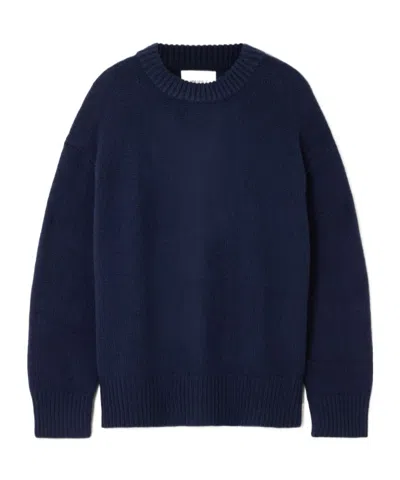 Lisa Yang Long-sleeved Crew Neck Sweater In Blue