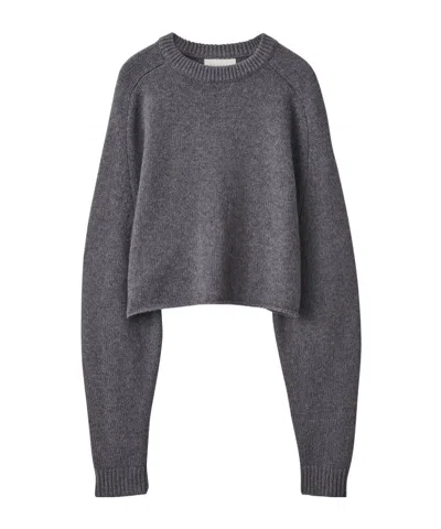 Lisa Yang Long-sleeved Crew Neck Sweater In Gray