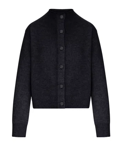 Lisa Yang Long-sleeved Knitted Cardigan In Black