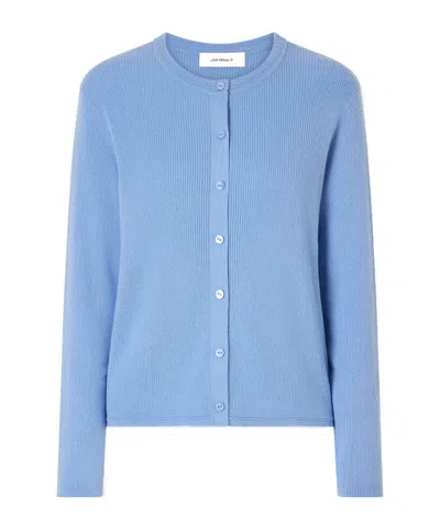 Lisa Yang Long-sleeved Knitted Cardigan In Blue