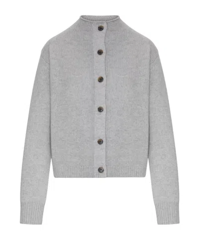 Lisa Yang Long-sleeved Knitted Cardigan In Blue