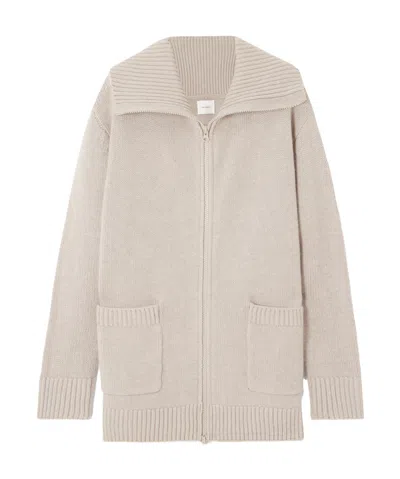 Lisa Yang Long-sleeved Knitted Cardigan In Neutral