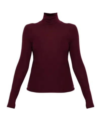 Lisa Yang Lory Turtleneck Knitted Top In Brown