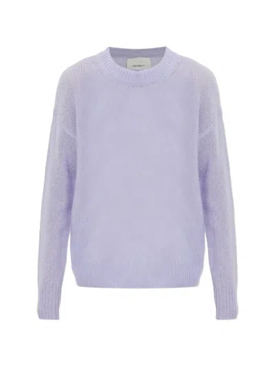 Lisa Yang Lova Crew Neck Knitted Sweater In Purple