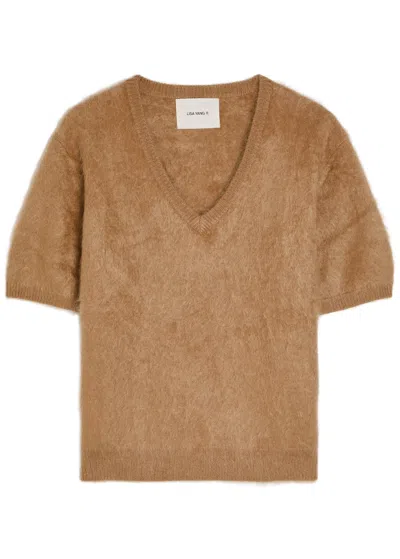 Lisa Yang Lovisa Brushed Cashmere Top In Brown
