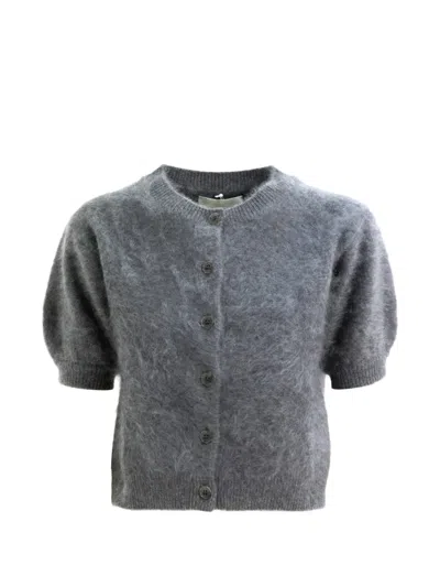 Lisa Yang Lucianne Brushed Short-sleeve Vest In Grey