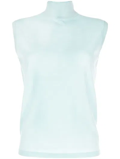 Lisa Yang Lucy Sleeveless Knitted Top In Blue