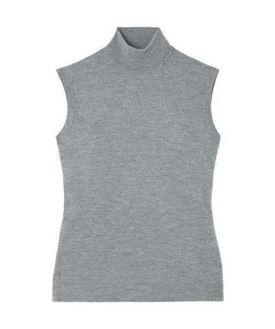 Lisa Yang Lucy High-necked Vest In Gray
