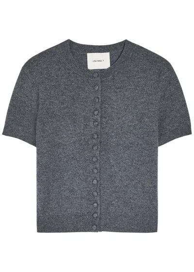 Lisa Yang Lunea Cashmere Cardigan In Gray