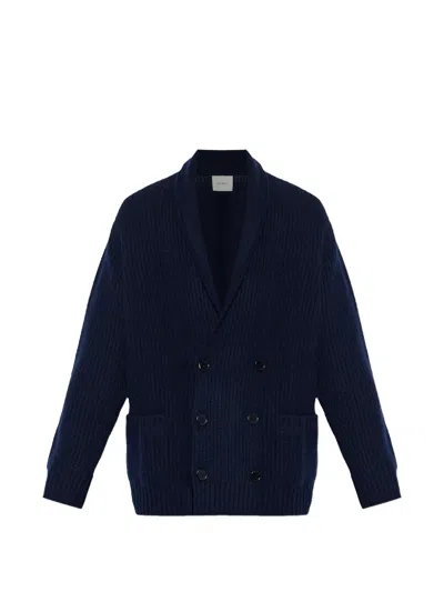 Lisa Yang Lyle Double-breasted Cardigan In Blue