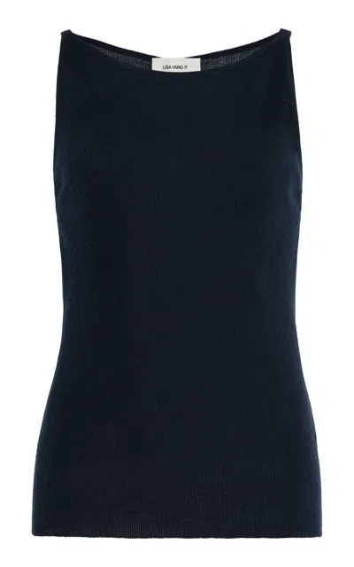 Lisa Yang Lynette Cashmere Top In Blue