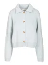 Lisa Yang Lynna Cardigan Jacket Knitwear Blue In Blue