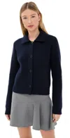 Lisa Yang Lynna Cashmere Cardigan Jacket Navy In Blue