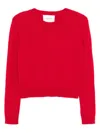 Lisa Yang Bright Red Crew-neck Long-sleeve Sweater In Red