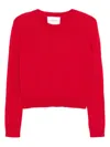 Lisa Yang Bright Red Crew-neck Long-sleeve Sweater In Red