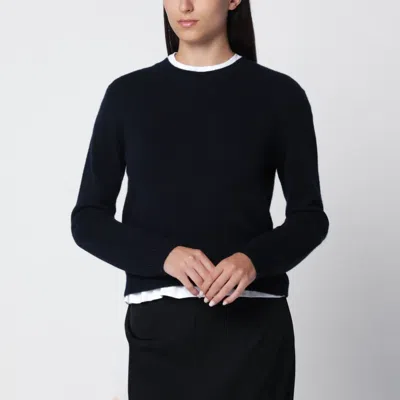 Lisa Yang Mable Crew-neck Sweater In Navy Cashmere In Pink