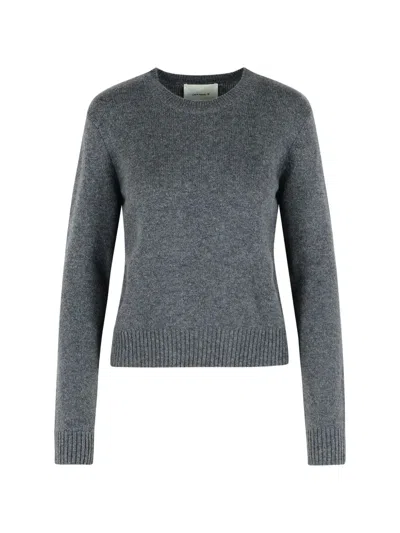 Lisa Yang Mable Fine-knit Sweater In Gray
