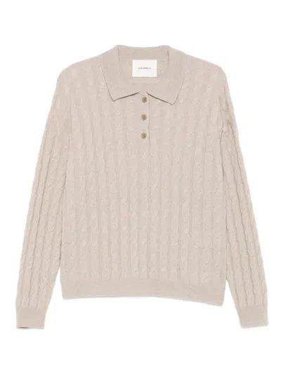 LISA YANG LISA YANG MAGNOLIE CABLE-KNIT CASHMERE POLO SHIRT