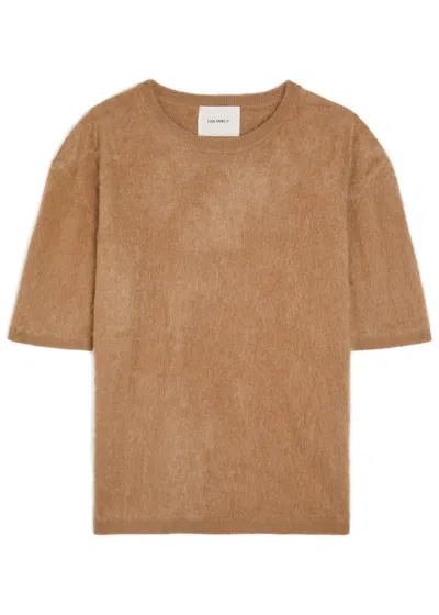 Lisa Yang Maren Brushed Cashmere Top In Brown