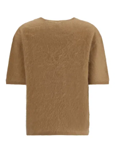 Lisa Yang Maren Short-sleeve Top In Brown