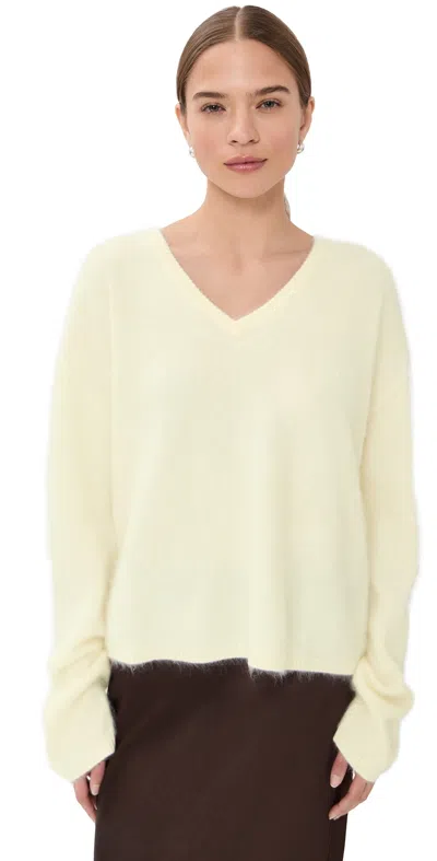 Lisa Yang Margareta Cashmere Sweater Cream Brushed In Neutral