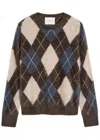 Lisa Yang Margy Argyle-pattern Crewneck Sweater In Multi