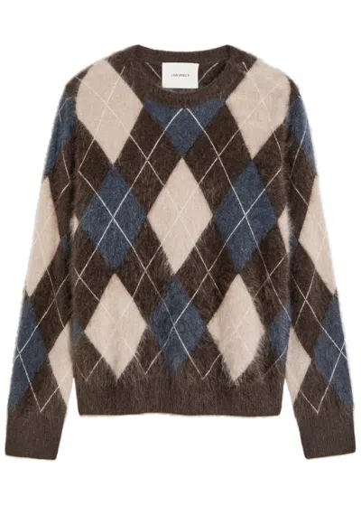 LISA YANG LISA YANG MARGY ARGYLE BRUSHED CASHMERE JUMPER