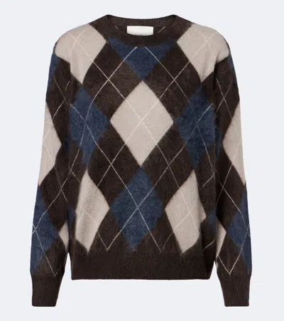 Lisa Yang Margy Argyle Cashmere Sweater In Multi