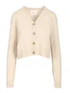 Lisa Yang Marion Cardigan Knitwear White In White