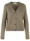 Lisa Yang 'marionette' Brown Silk Blend Cardigan In Brown