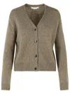 Lisa Yang 'marionette' Brown Silk Blend Cardigan In Brown