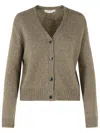 Lisa Yang 'marionette' Brown Silk Blend Cardigan