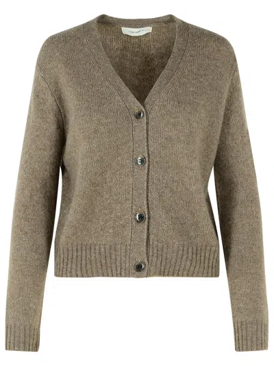 Lisa Yang 'marionette' Brown Silk Blend Cardigan Women