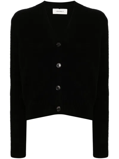 Lisa Yang The Marion Cashmere V-neck Cardigan In Black