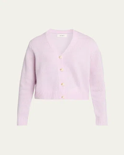 Lisa Yang Marionette Cashmere-silk V-neck Cardigan In Pink
