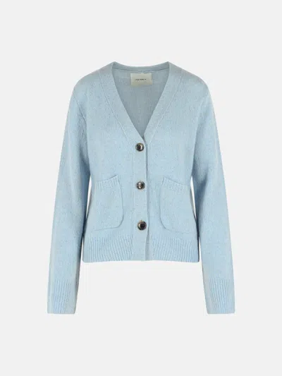 Lisa Yang 'marionette' Fog Blue Cashmere And Silk Cardigan