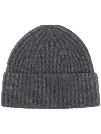 Lisa Yang Martigny Knit Beanie In Dark Grey