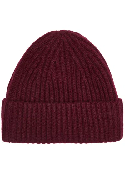 Lisa Yang Martigny Ribbed Cashmere Beanie In Burgundy