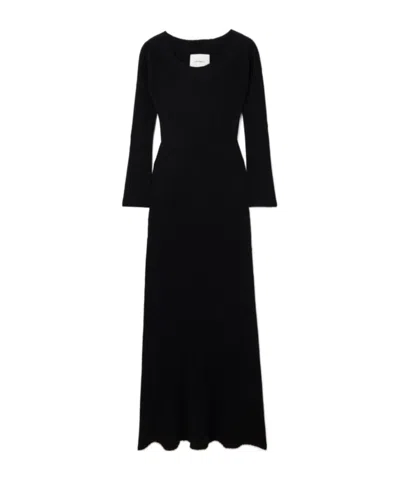 Lisa Yang Marvin Ribbed Cashmere Midi Dress In Black