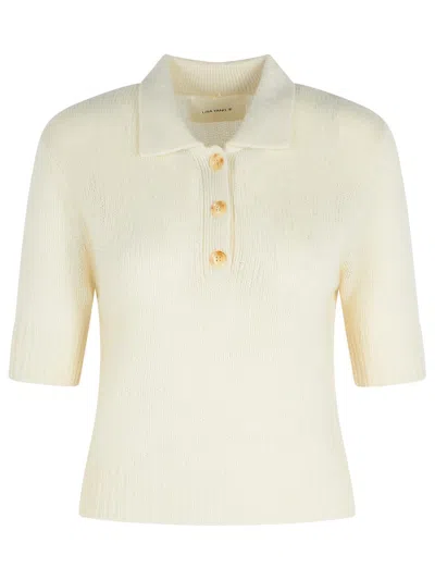 Lisa Yang Polo Sweater In Beige