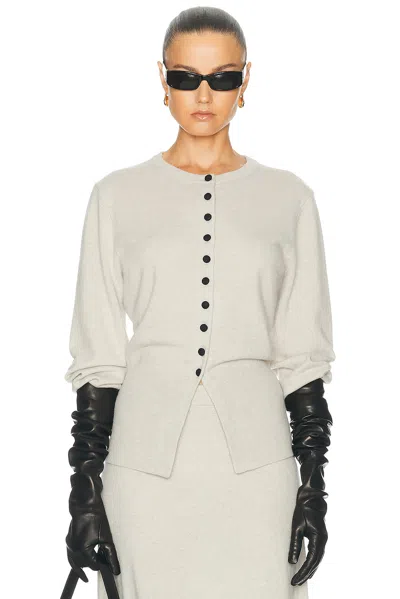 Lisa Yang Maven Cardigan In Oyster