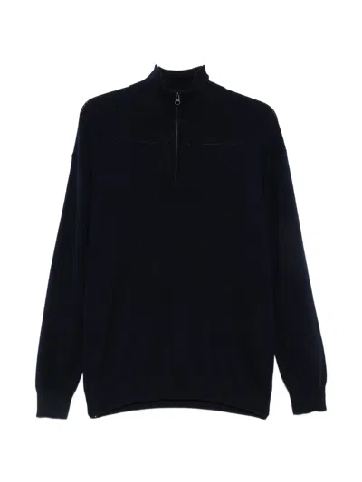 Lisa Yang Men's Cashmere Half-zip Stand-up Collar Sweater In Nero