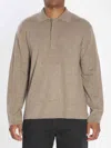 Lisa Yang Emil Cashmere Polo Sweater In Brown