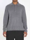 Lisa Yang Emil Cashmere Polo Shirt In Gray