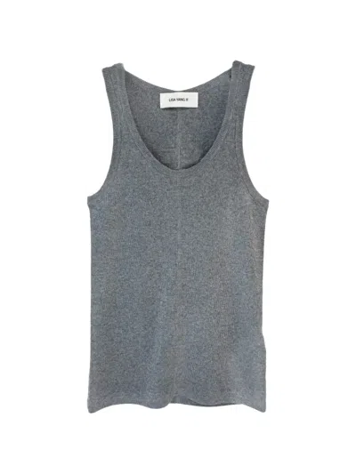 Lisa Yang Meng Ribbed-knit Top In Gray