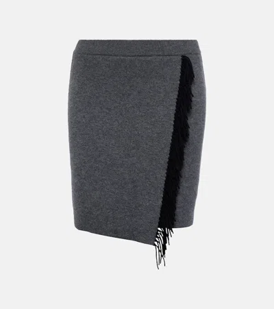 Lisa Yang Mette Cashmere Wrap Skirt In Grey