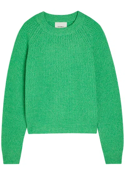 Lisa Yang Miki Raglan-sleeve Sweater In Green