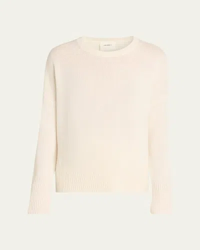 Lisa Yang Mila Cashmere Crewneck Sweater In White
