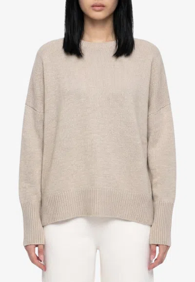 Lisa Yang Mila Crew-neck Sweater In Animal Print
